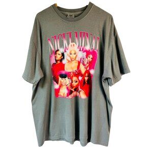 Nicki Minaj Graphic T-Shirt 2XL Comfort Colors Heavyweight 100% Cotton Gray SS